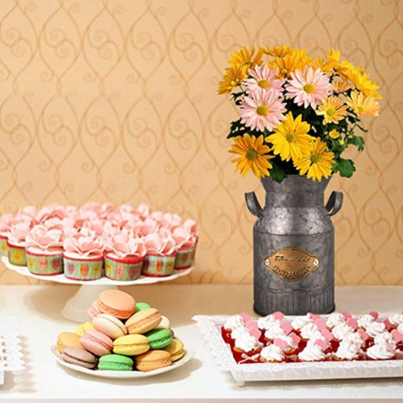 Vintage Farmhouse Jug Vase Milk Can Pitcher - Picture 3 of 8